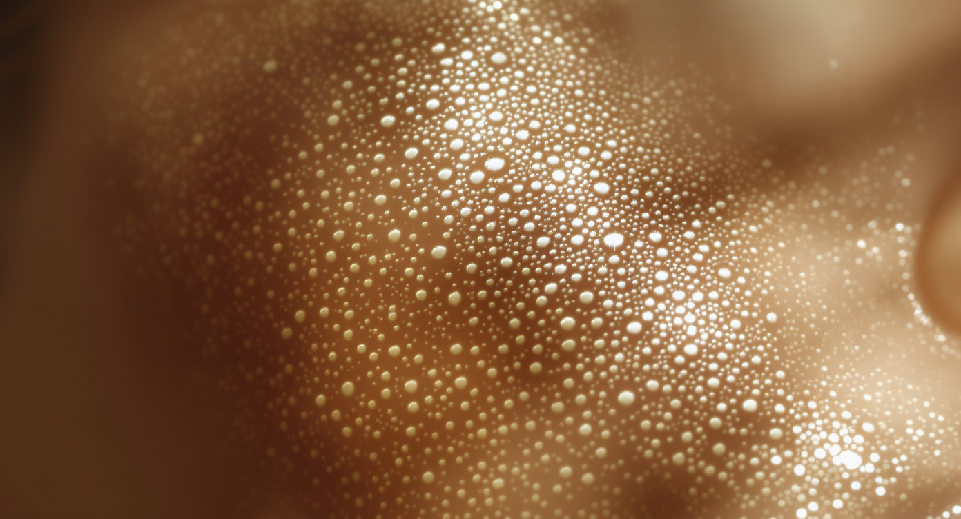 Inflammaging chronic inflammation skincare — calm dewy skin macro